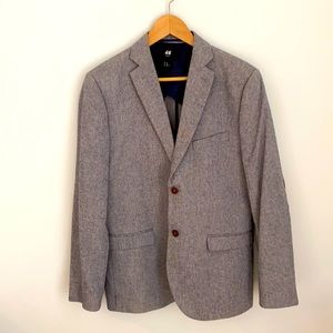 Men’s H&M Tweed Jacket with Elbow Patch Sleeves